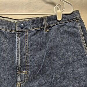 Columbia Denim Shorts Mens 40 Blue Dark Wash Utility Hiking Cargo Jorts